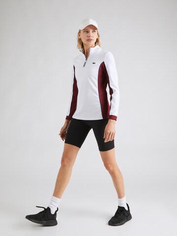 Lacoste Sport Athletic Sweatshirt 'NIY' in White