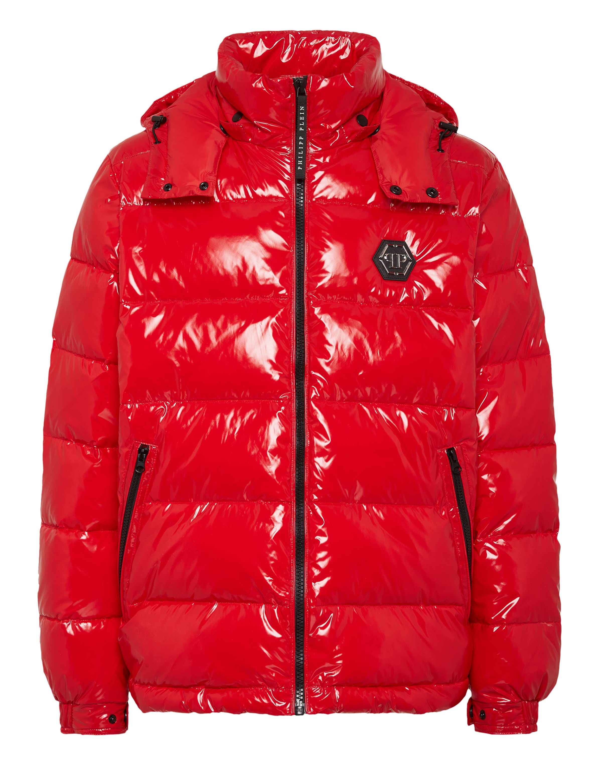 Philipp Plein Winter jacket 'Hexagon' in Red: front