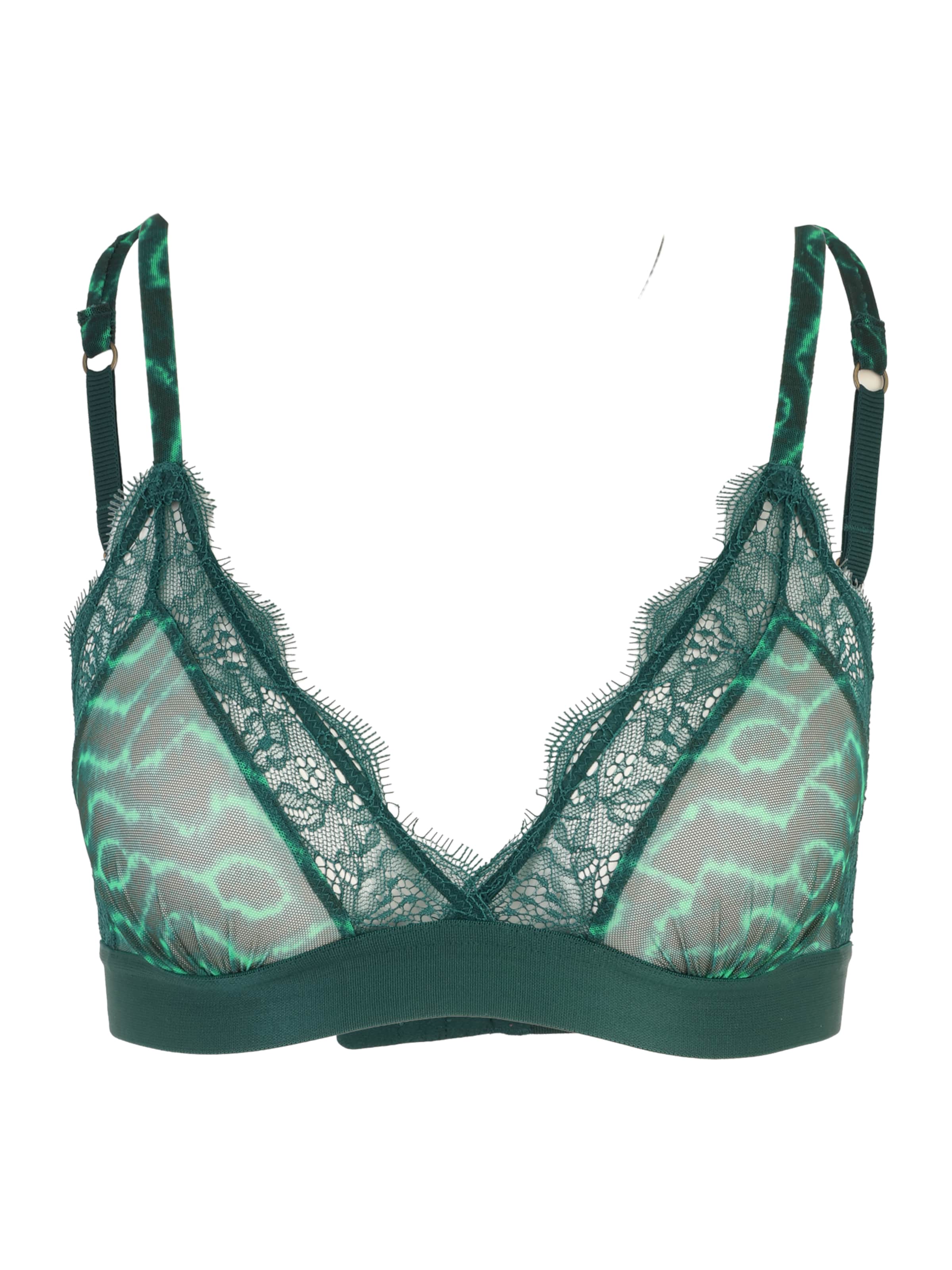 Triangolo Reggiseno di LOVE Stories in verde: frontale