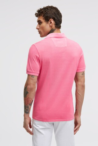 CMPD Kurzarmpolo aus Pikee mit Logostick in Pink