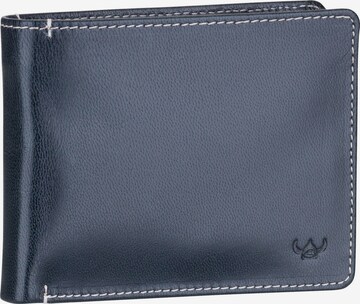 GOLDEN HEAD Clutch 'Bari' in Blue: front