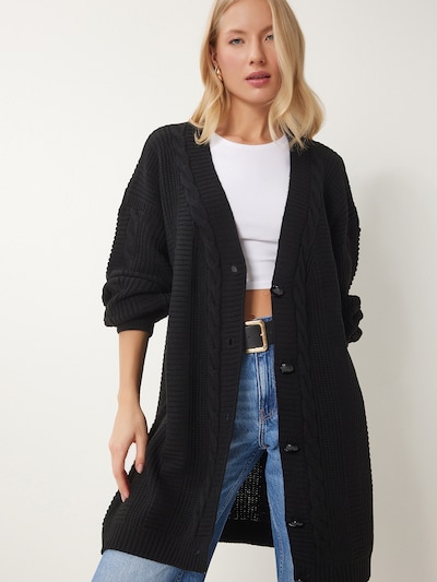 Happiness İstanbul Strickjacke in schwarz, Produktansicht