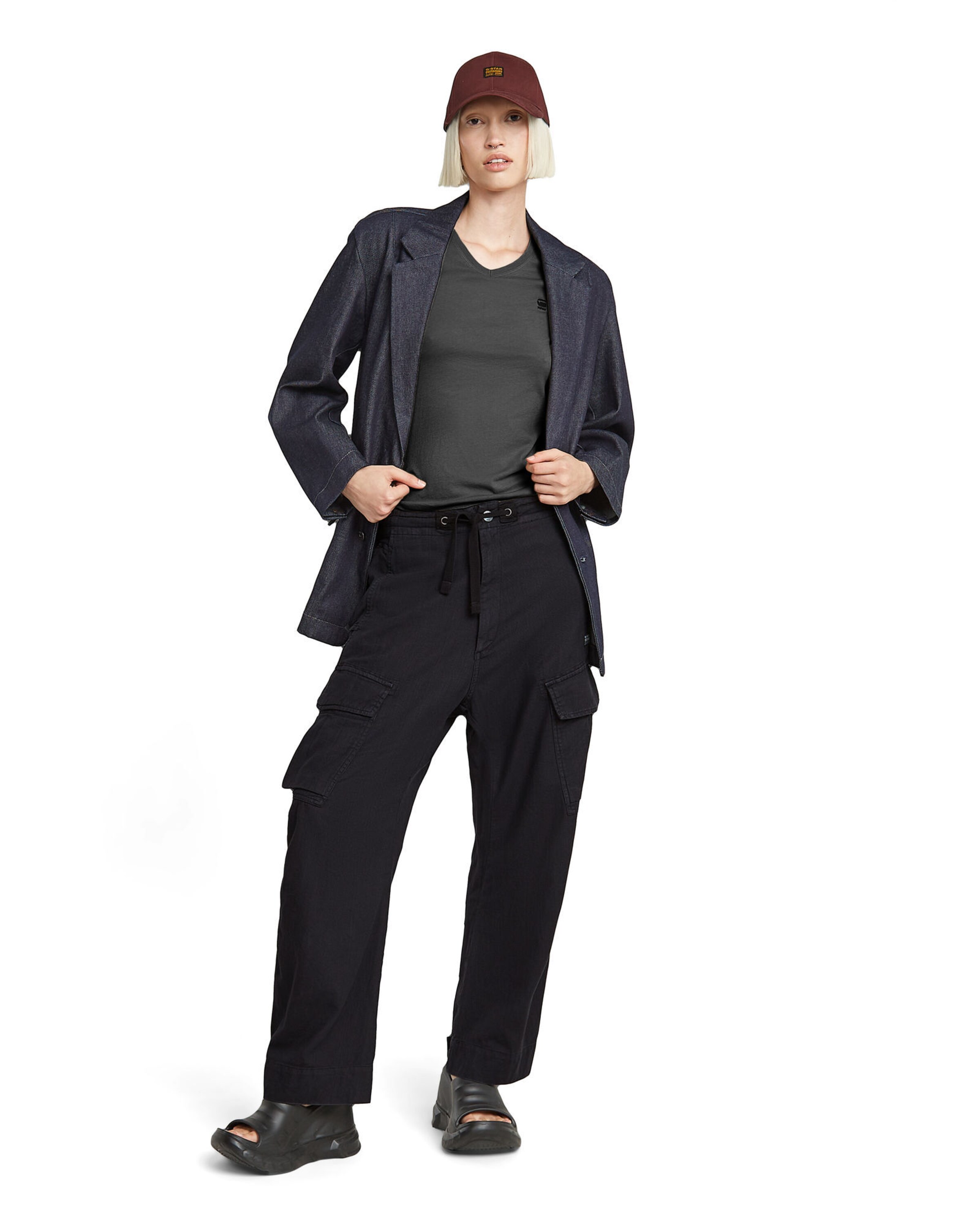 G-STAR Loose fit Cargo trousers 'Summer Snow' in Black