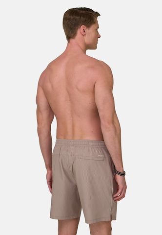 Boggi Milano Badeshorts 'B Tech' in Braun
