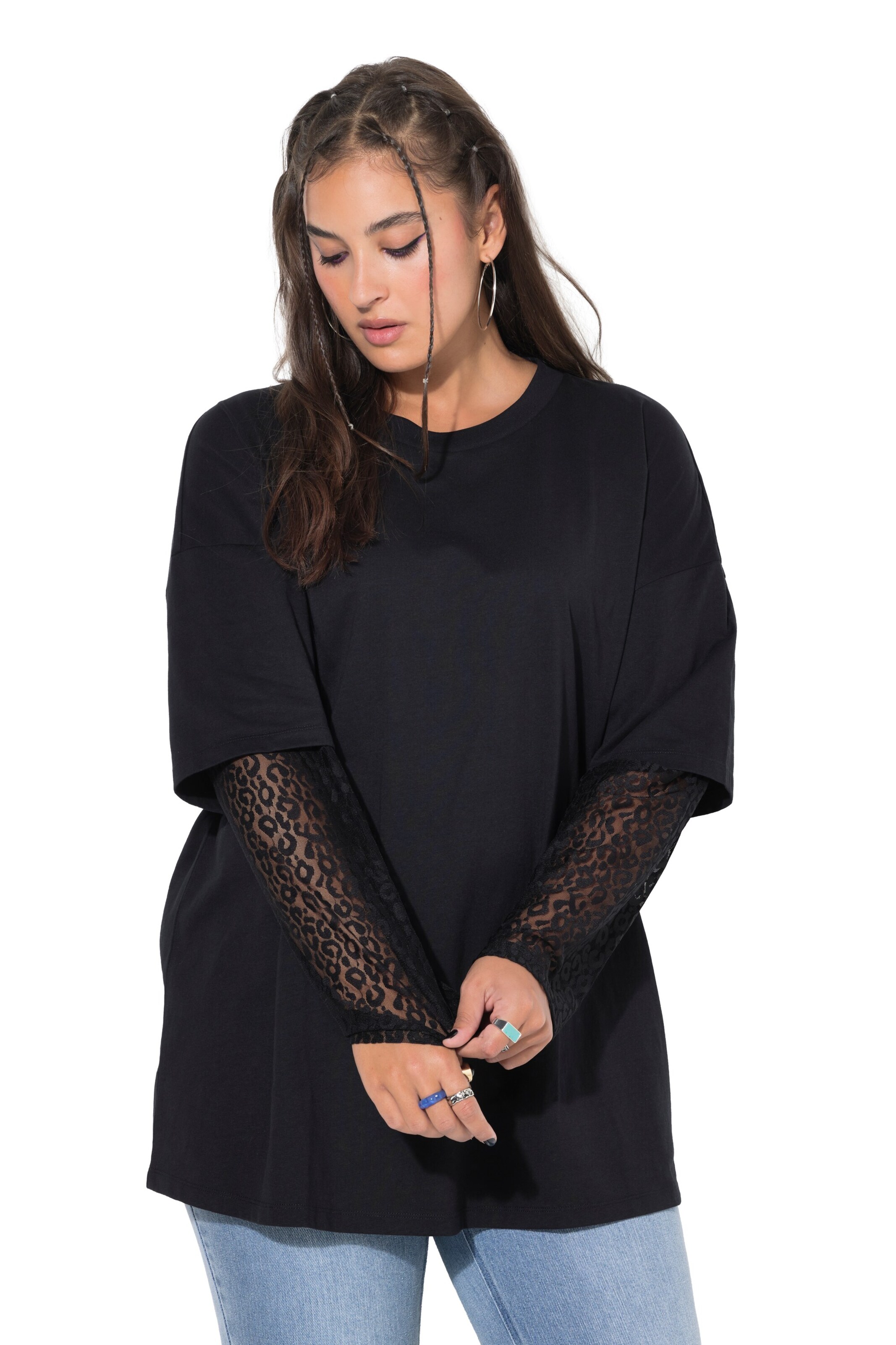 Studio Untold Shirt in Zwart: voorkant