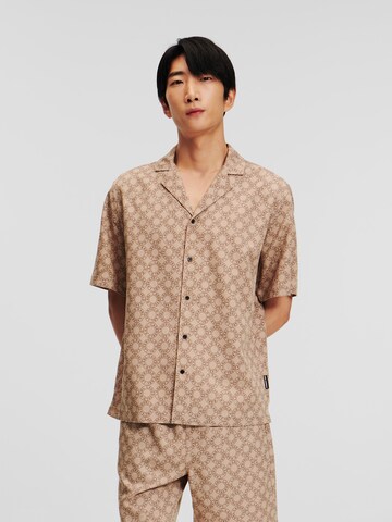 Karl Lagerfeld Comfort Fit Hemd in Beige: Vorderseite