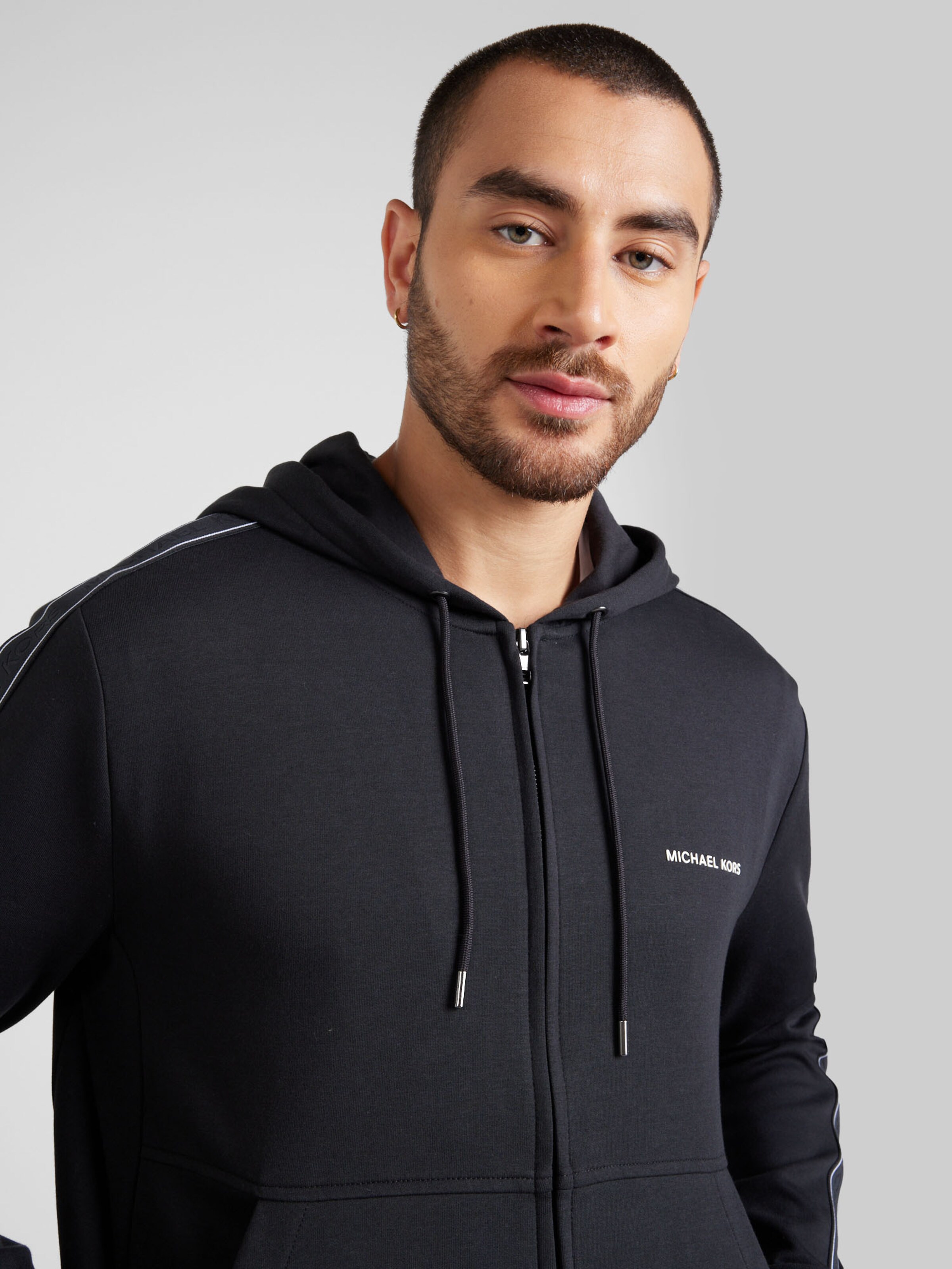 Michael kors black zip up hoodie hot sale