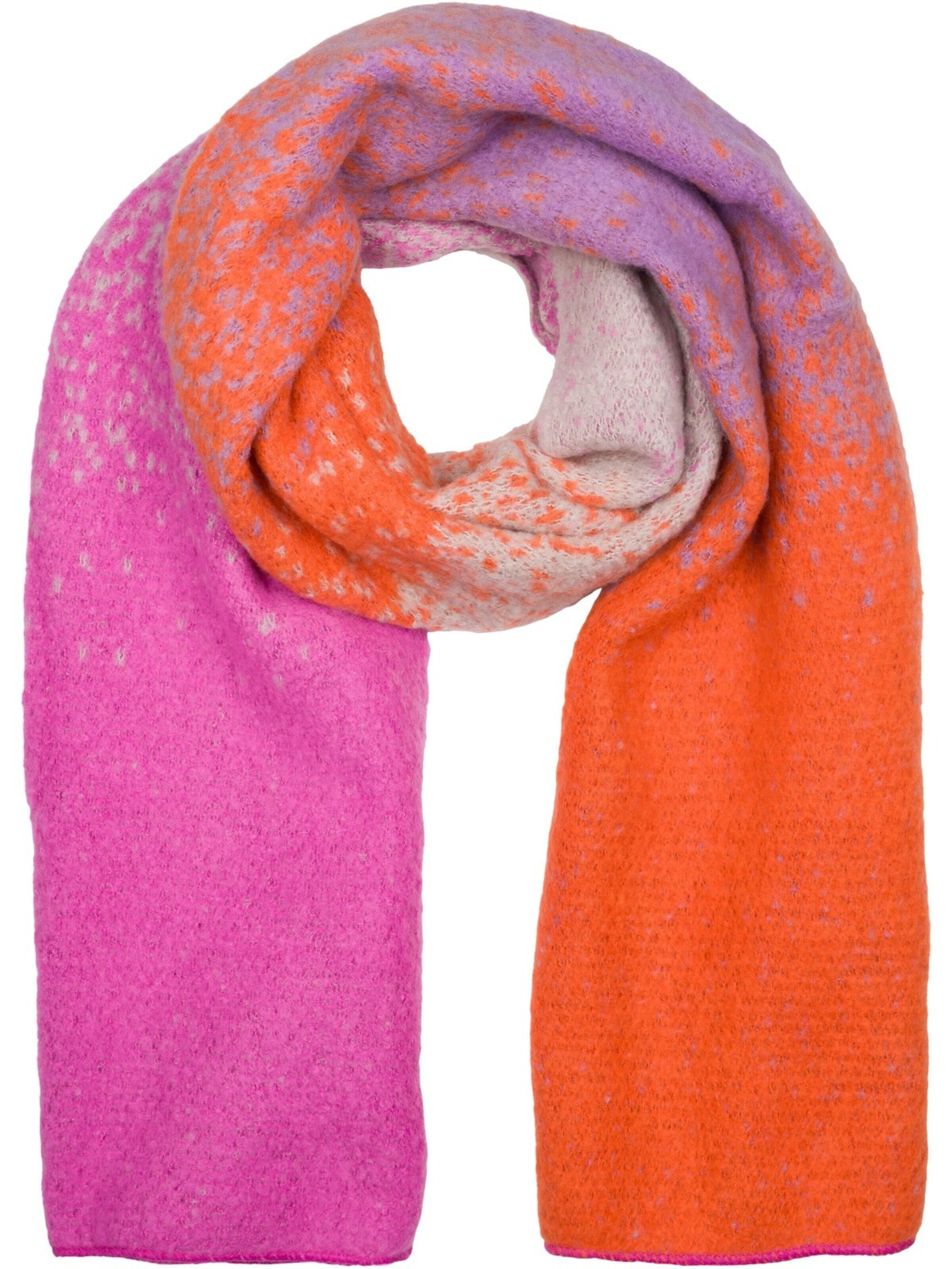 styleBREAKER Schal 'Web-Schal mit Pixel-Farbverlauf'‌‌‌‌‌‌‌‌ in Pink: Vorderseite