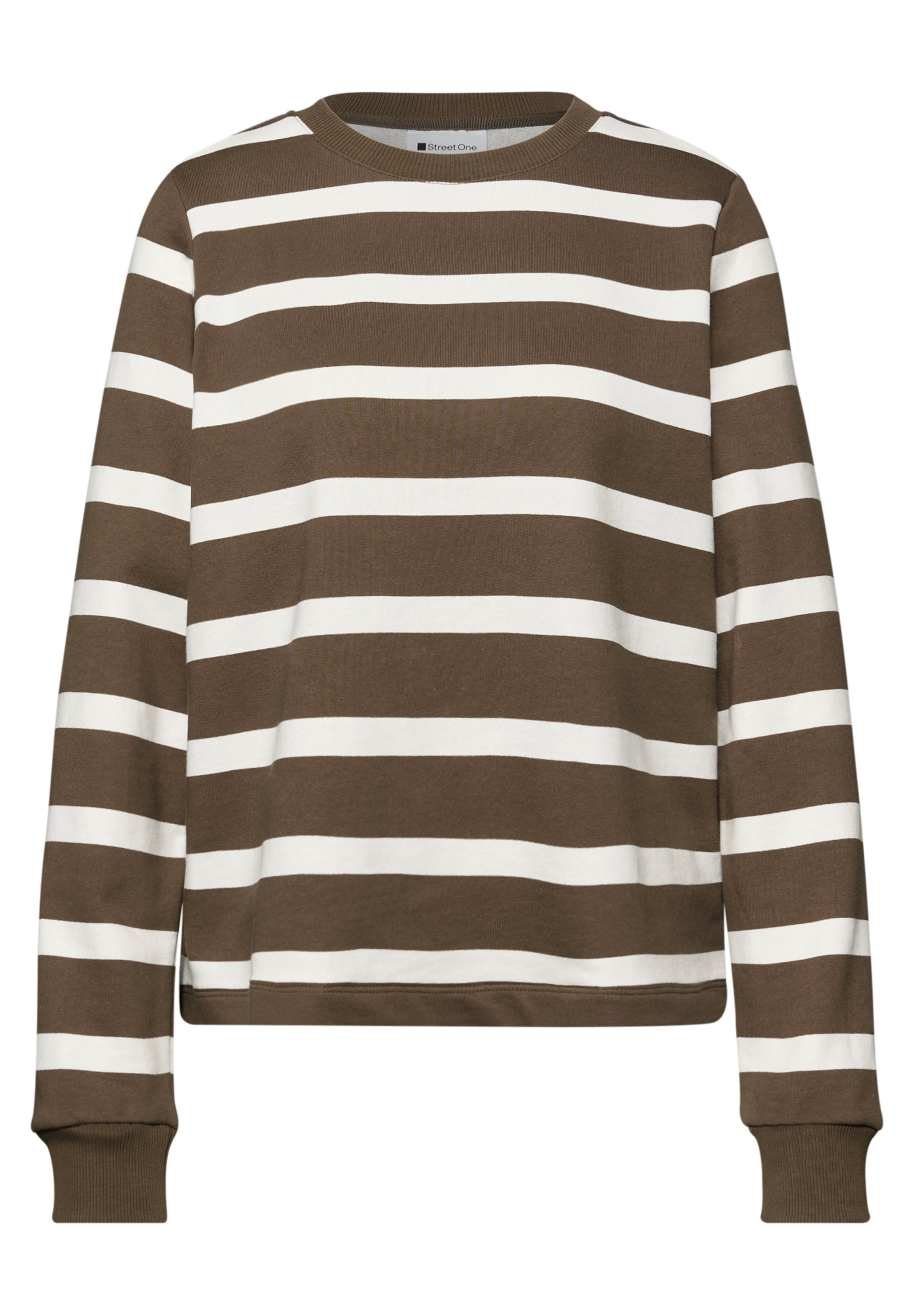 STREET ONE Sweatshirt in Brown: front