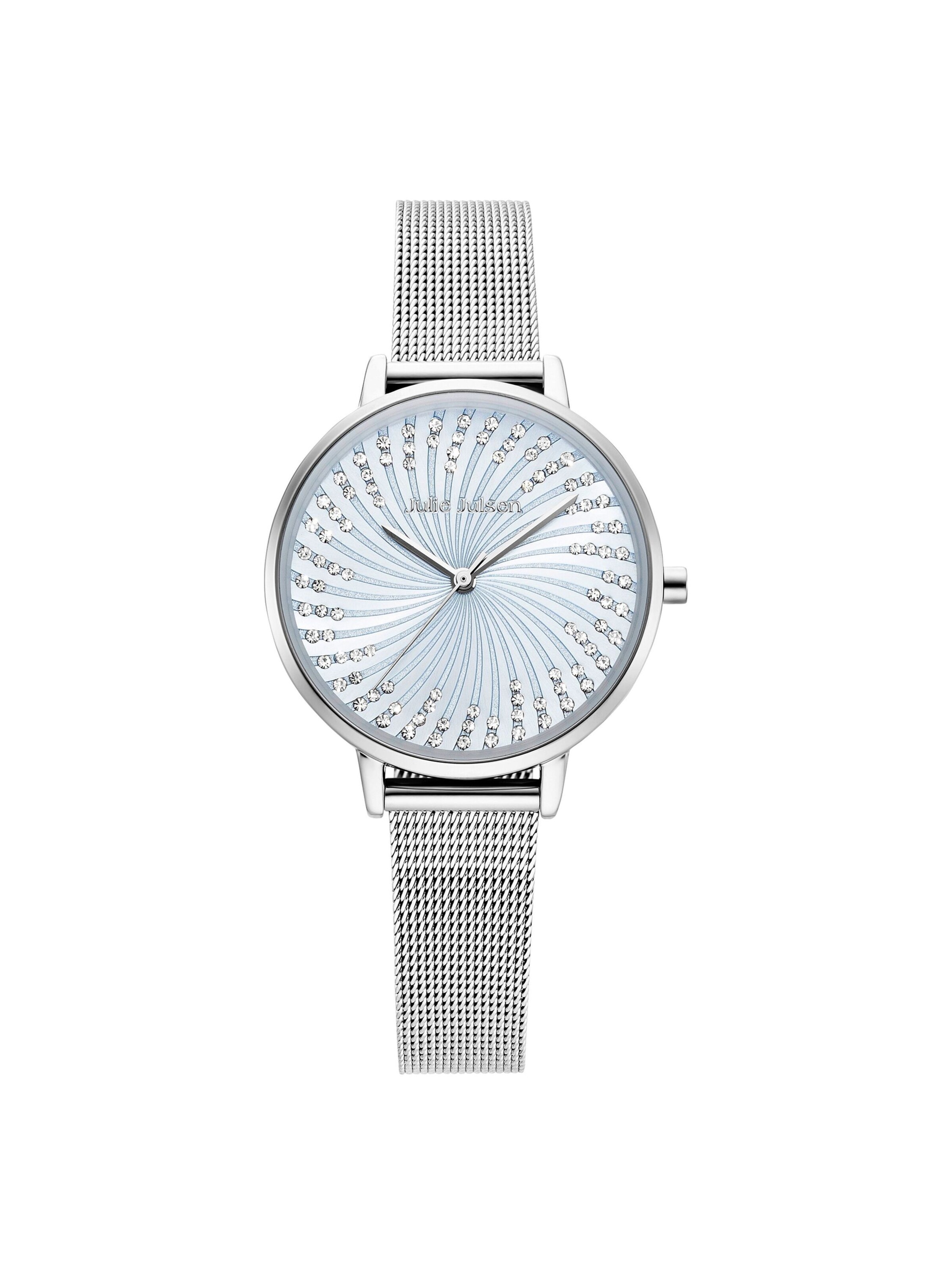 Julie Julsen Analoguhr in Silber: Vorderseite