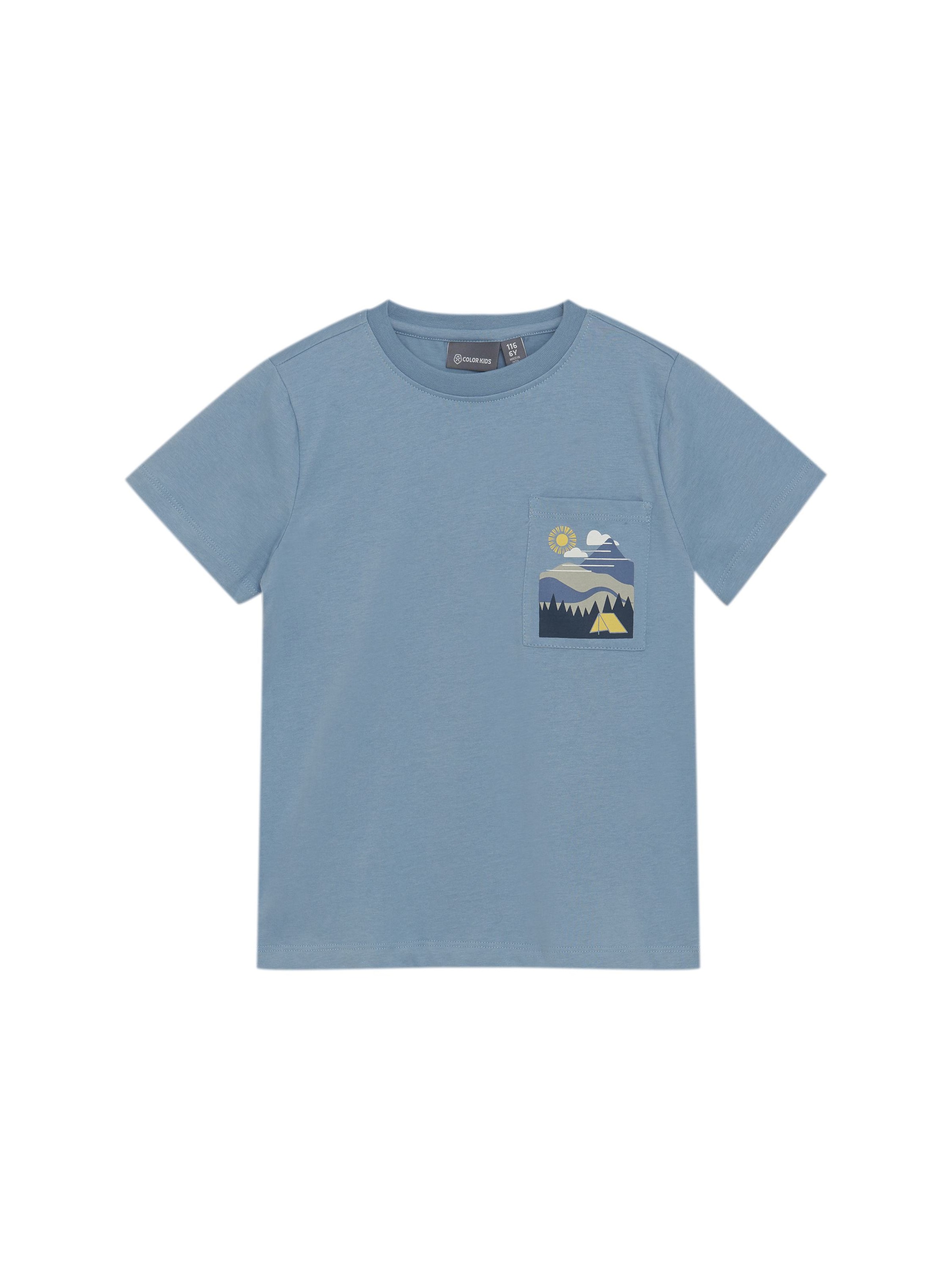 Maglietta ' COT-shirt mit Backprint' di COLOR KIDS in blu: frontale
