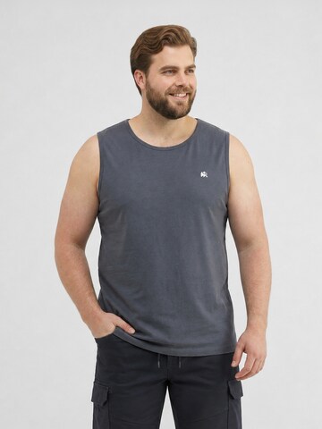 LERROS Sportliches Baumwoll-Tanktop mit O-Neck, große Größen in Grau: Vorderseite