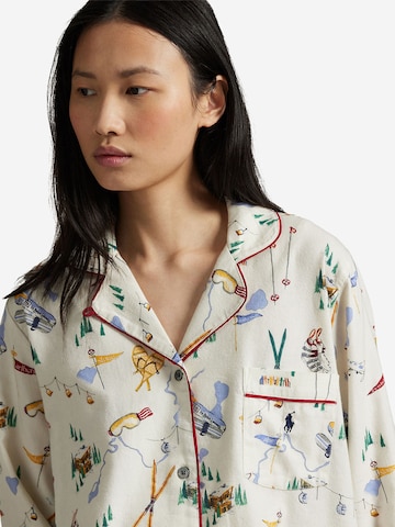 Polo Ralph Lauren Pyjama ' Cozy Flannel ' in Beige