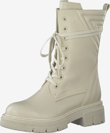 MARCO TOZZI Lace-Up Ankle Boots in Beige: front