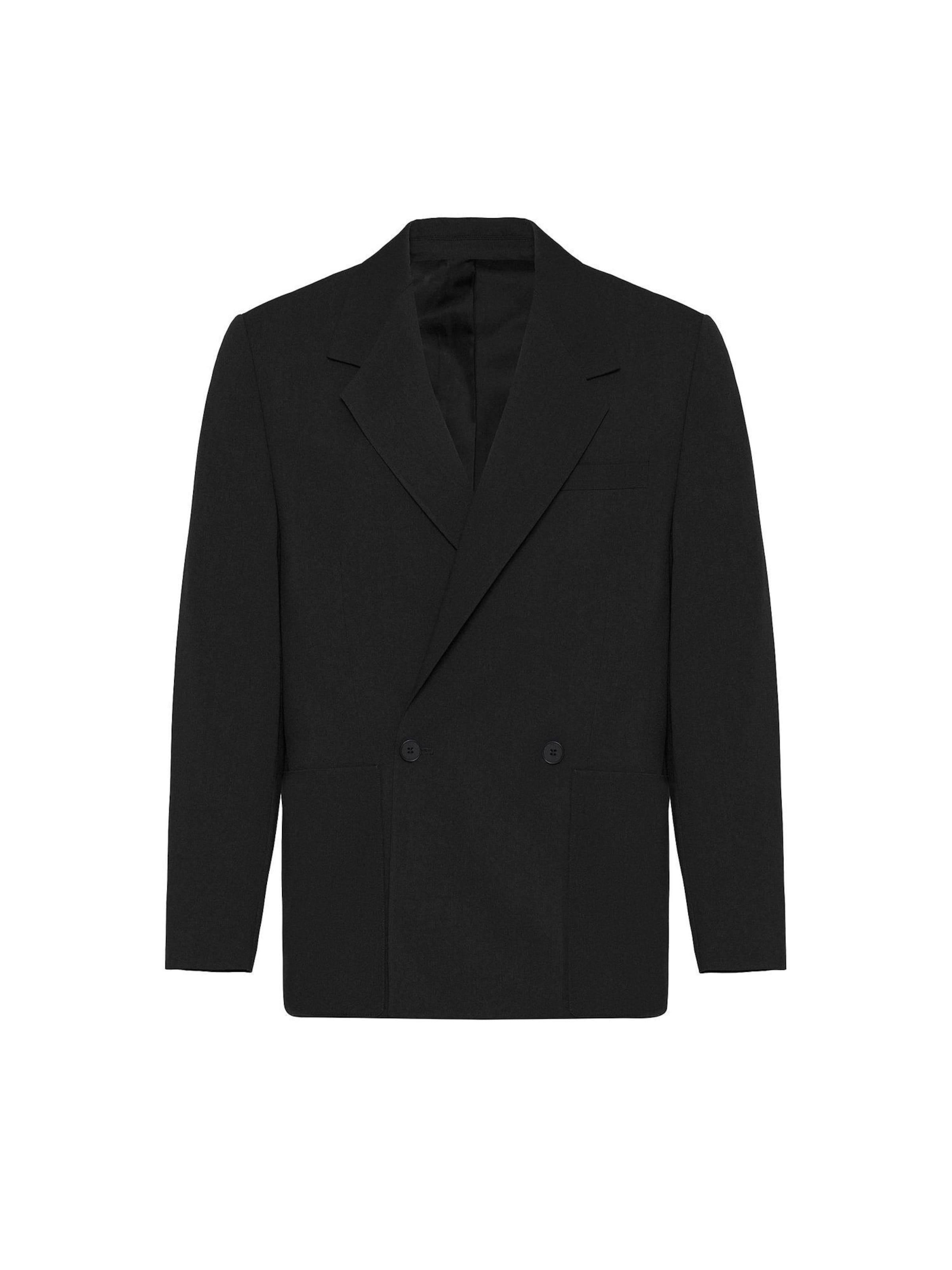 Regular fit Sacou de la Antioch pe negru: față