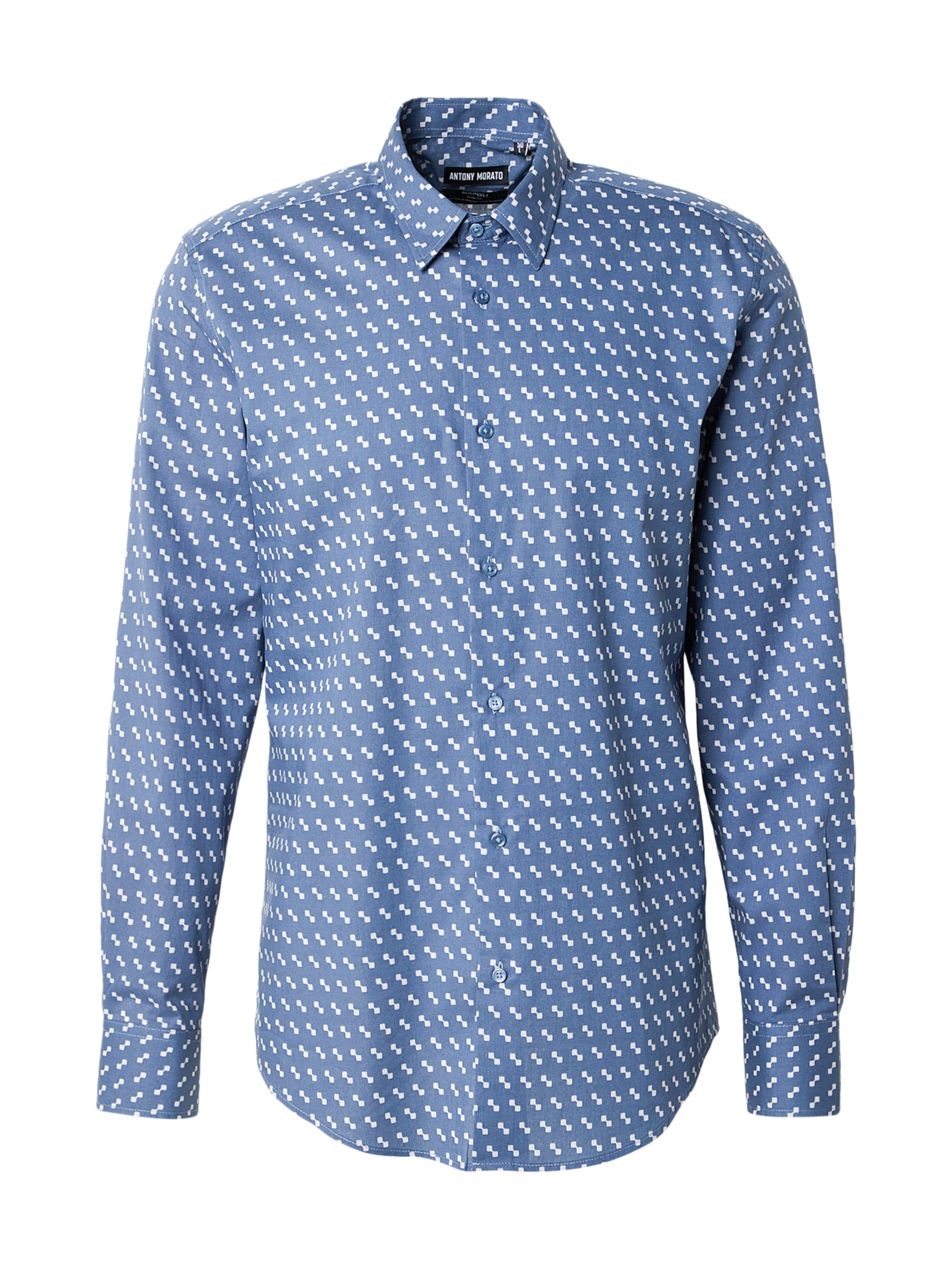 ANTONY MORATO Слим Рубашка 'NAPOLI' в Синий: спереди