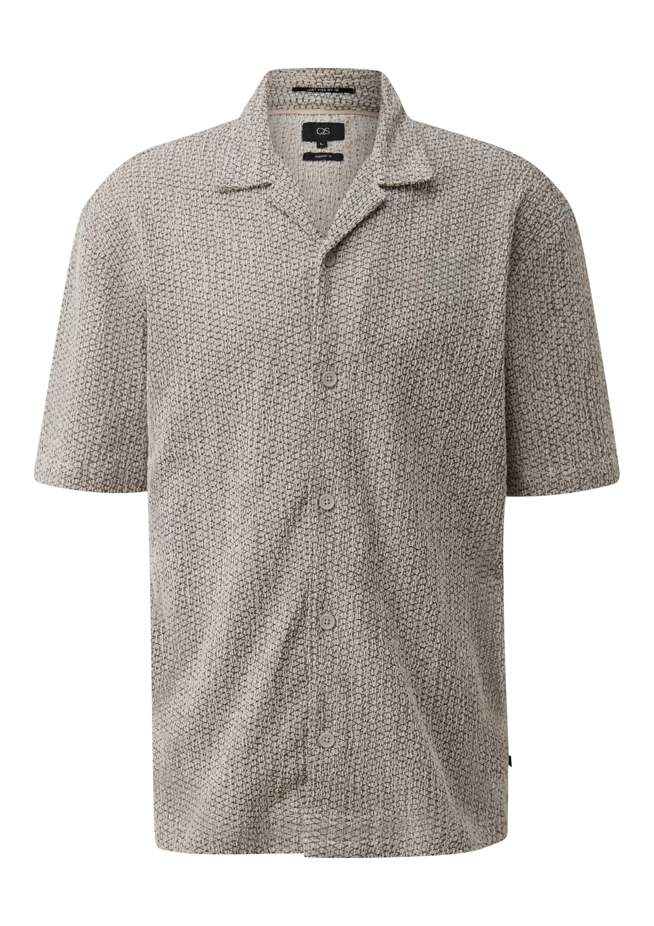 Coupe regular Chemise QS en noir : devant