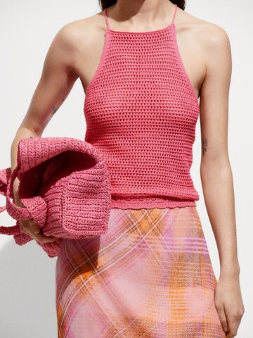 MANGO Knitted top 'MORONA' in Pink