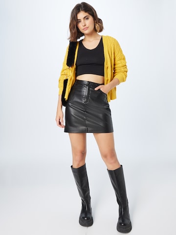 VERO MODA Knit Cardigan 'TANGERINE' in Yellow