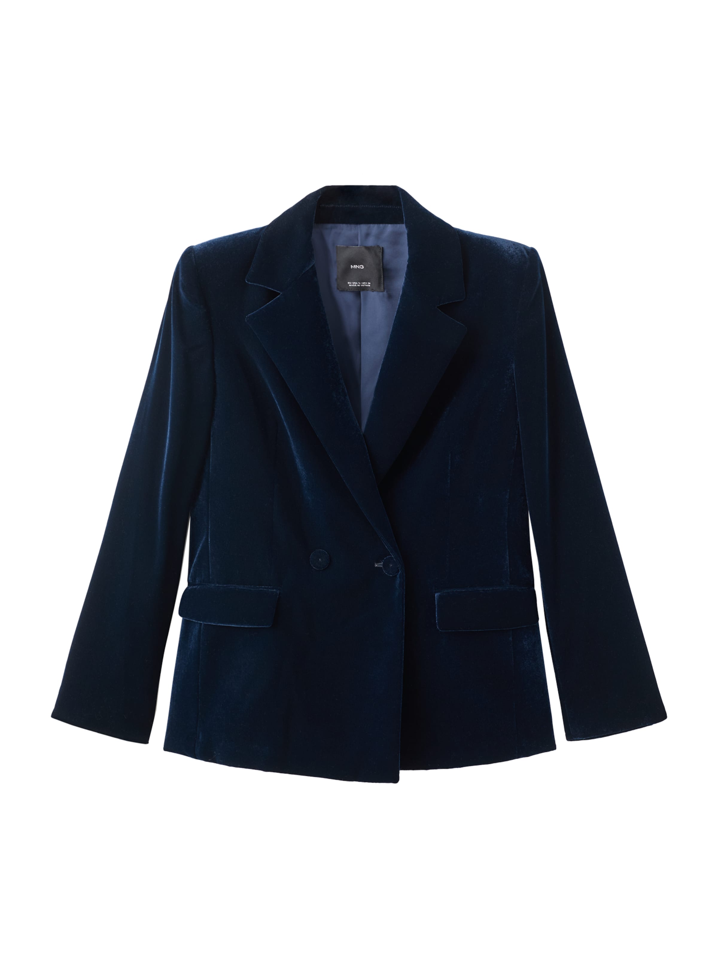 MANGO Blazer 'Combi' in Blue: front
