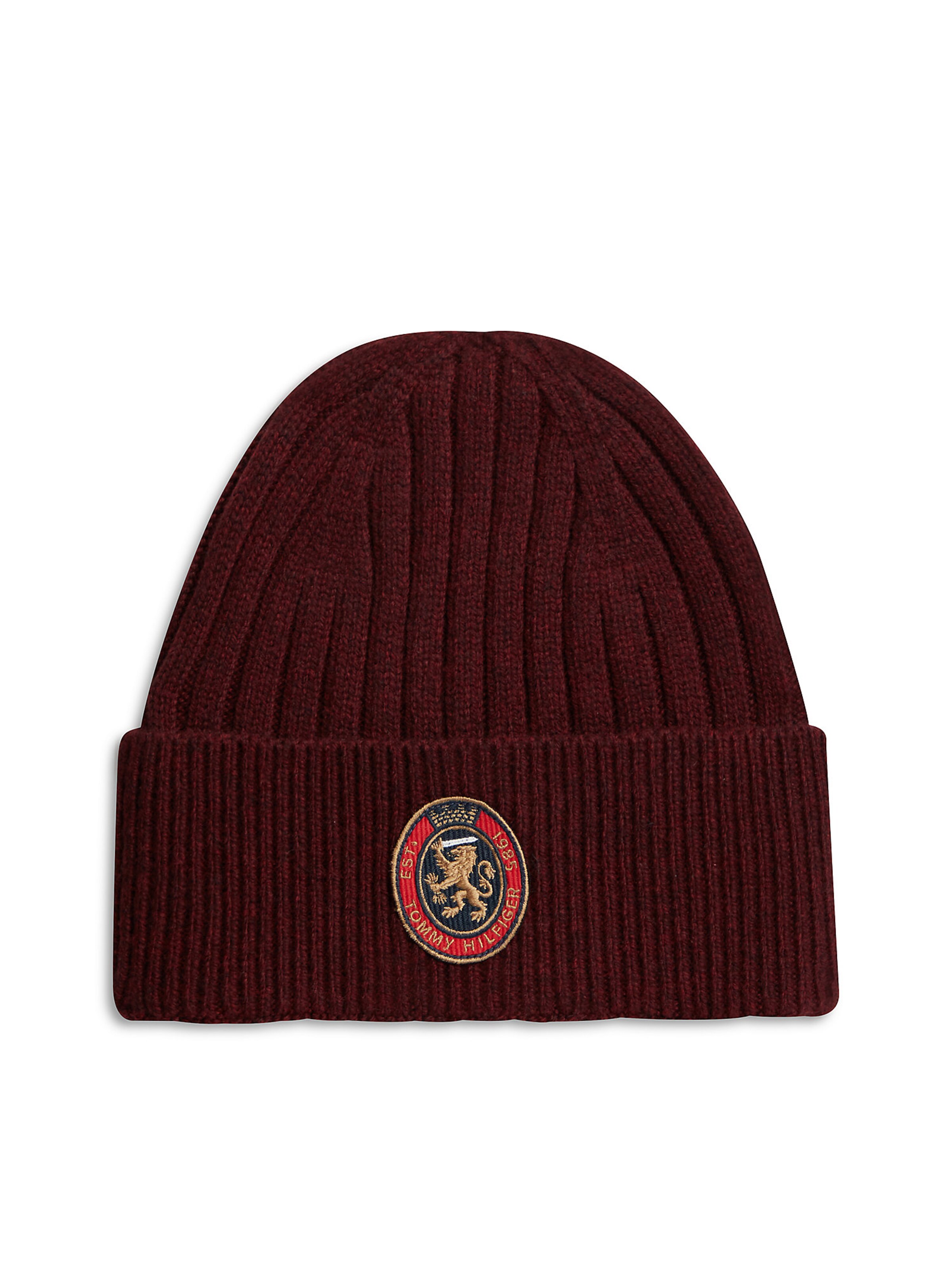 Bonnet TOMMY HILFIGER en rouge : devant
