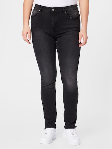 ONLY Curve Skinny Jeans 'WAUW' in Black: front