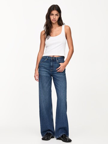 Wide Leg Jean Pull&Bear en bleu