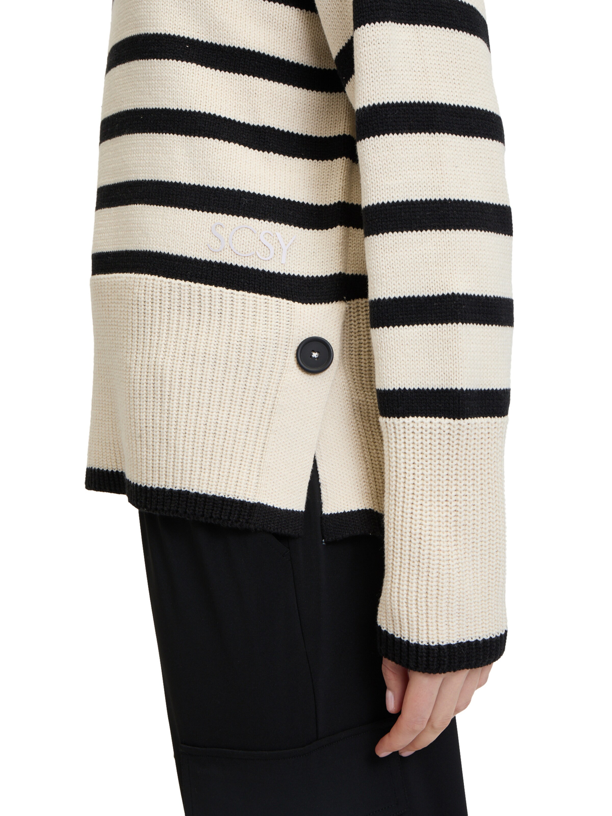 Betty Barclay Grobstrick-Pullover mit Streifen in Beige