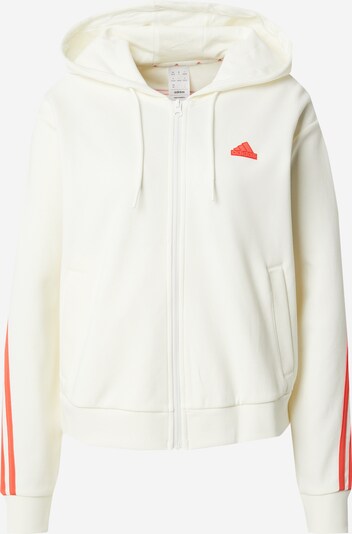 ADIDAS SPORTSWEAR Sports sweat jacket 'FI 3S' in Neon red / White, Item view
