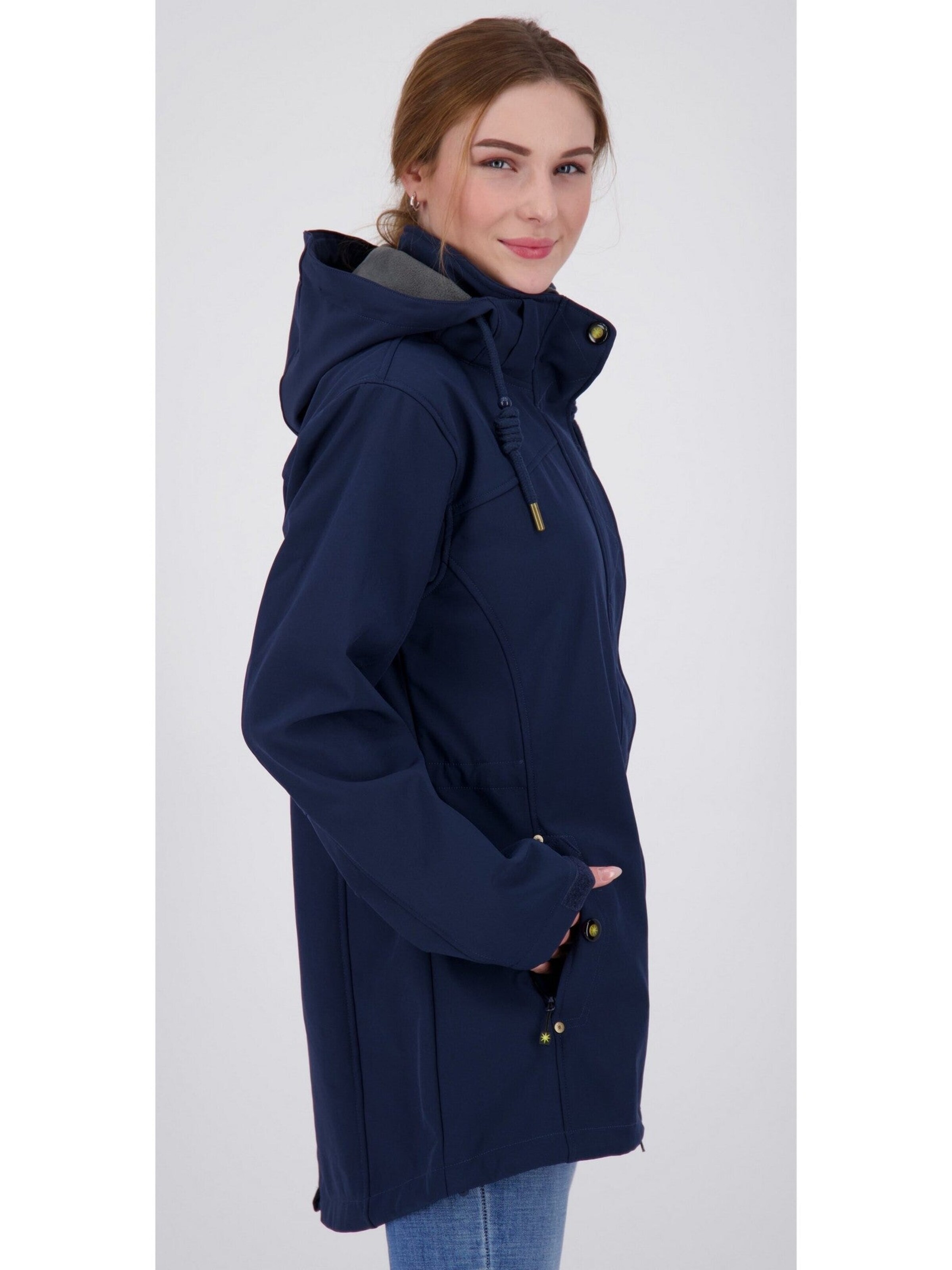 ankerglut Tussenjas 'Softshellmantel Ankerglutbrise Damen Softshelljacke Kapuze' in Blauw