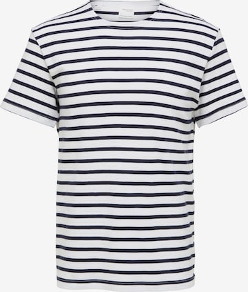 T-Shirt 'Briac' SELECTED HOMME en blanc : devant