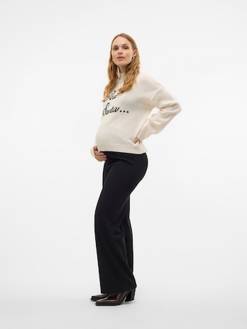 MAMALICIOUS Sweater 'MLDearsanta' in White