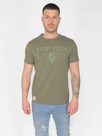 TOP GUN Shirt in Grün: Vorderseite