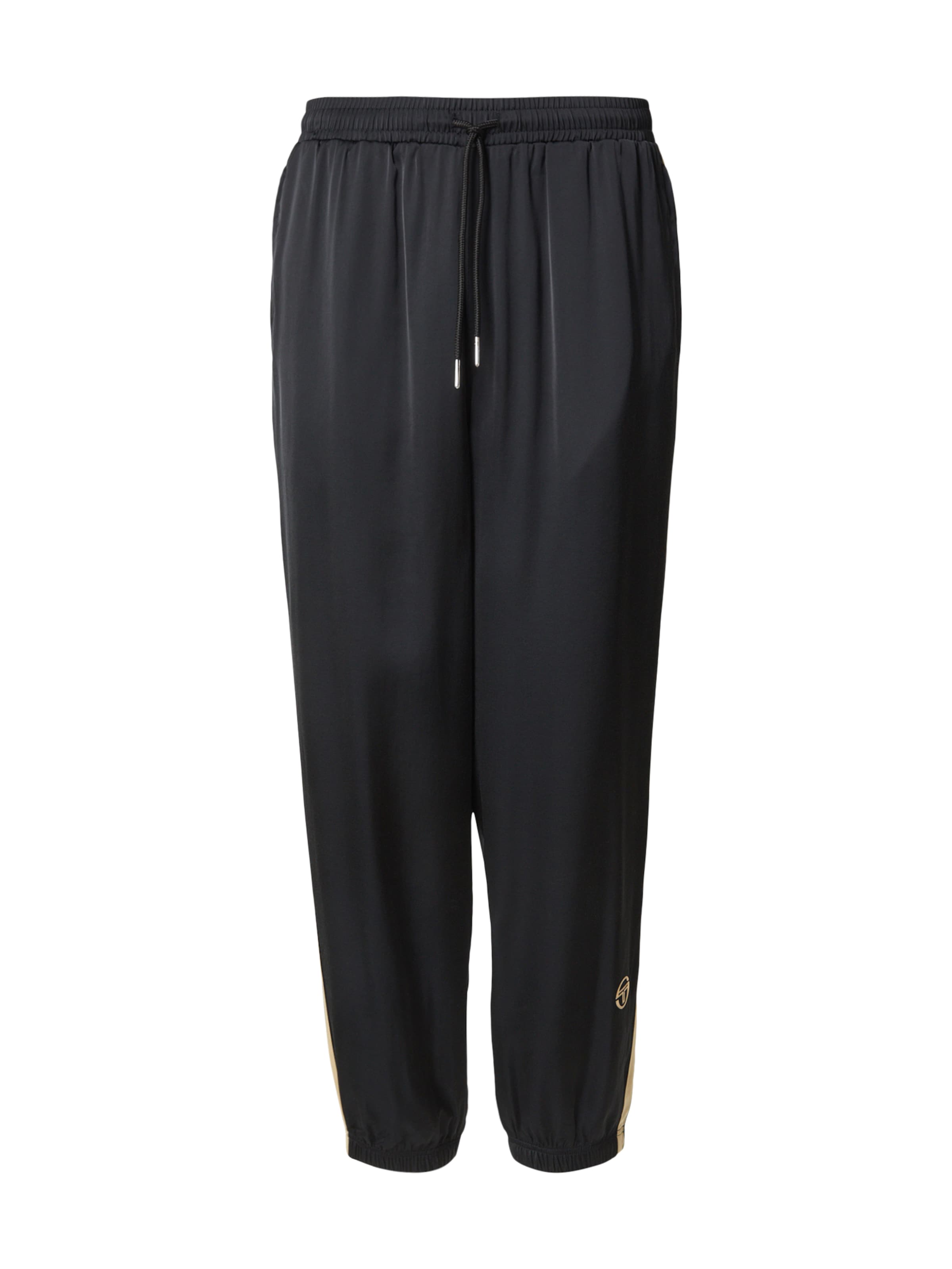 Sergio Tacchini Tapered Byxa 'Young Line' i svart: framsida