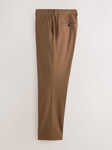 Next Regular Pleated Pants 'Motionflex' in Brown