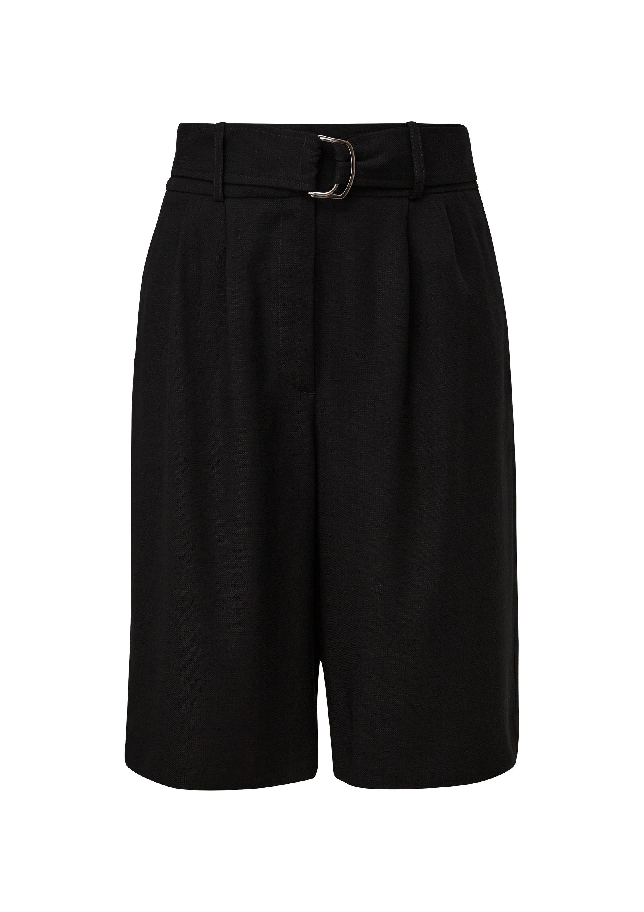 Wide Leg Pantalon à pince COMMA en noir : devant