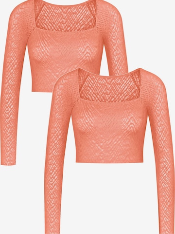 SLOGGI Shirt ' ZERO Feel Bliss Top ' in Oranje: voorkant