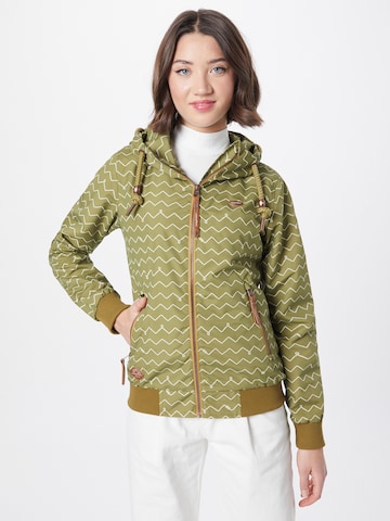 Ragwear Performance Jacket 'Nuggie' in Green: front