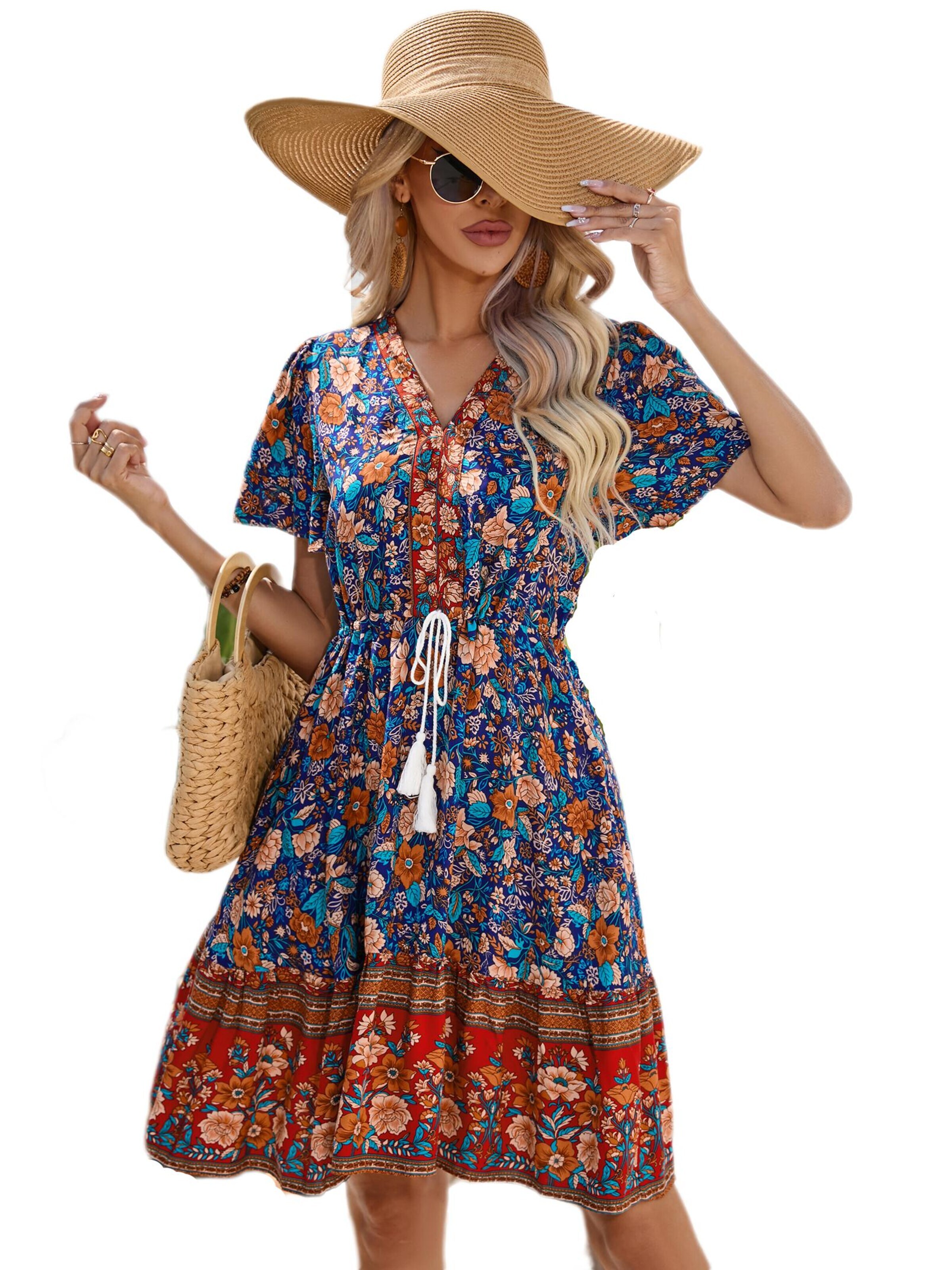 Yesfashion Sommerkleid‌ in Blau