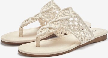 LASCANA T-Bar Sandals in Beige