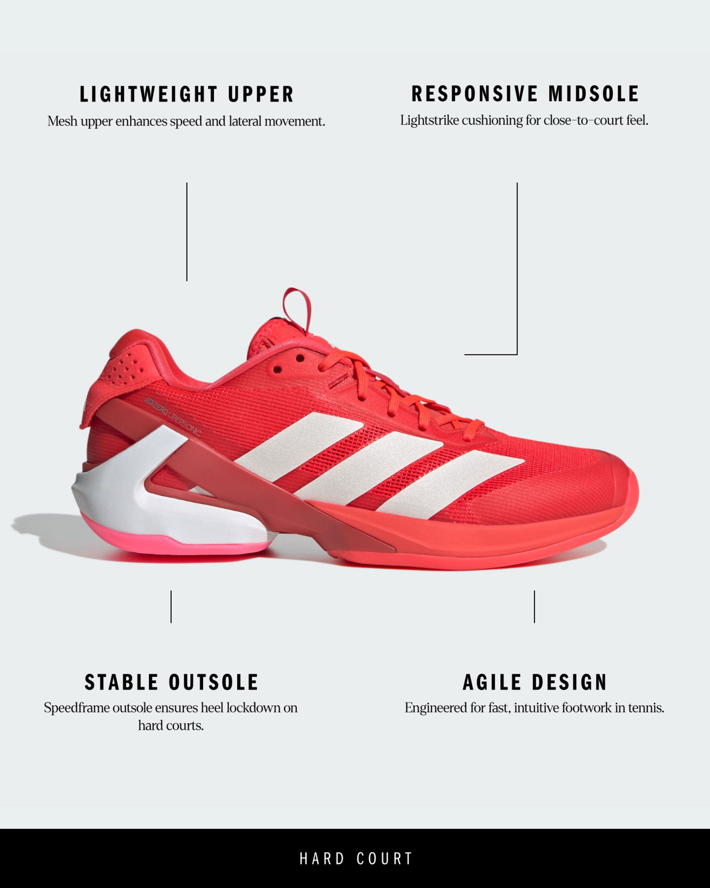 adidas performance red