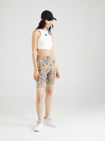 ADIDAS SPORTSWEAR Skinny Sports trousers 'Adidas x FARM Rio' in Beige