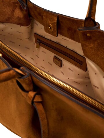 GUESS Nakupovalna torba 'Guess Cabas Allegra en Suède Cognac' | rjava barva