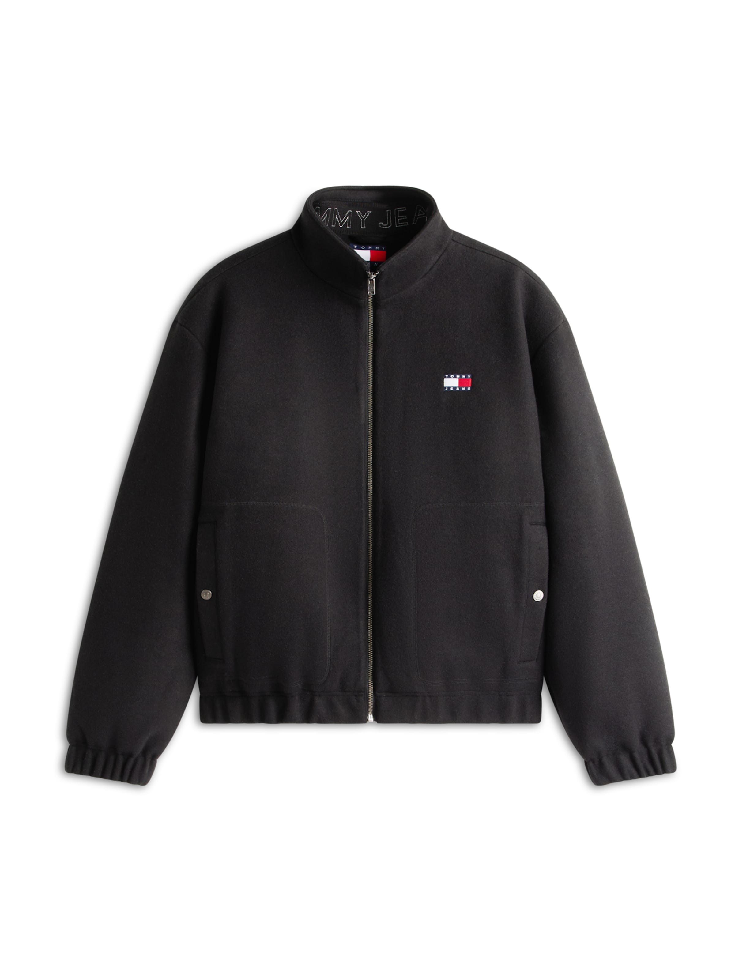 juoda Tommy Jeans Demisezoninė striukė 'ESSENTIAL': priekis
