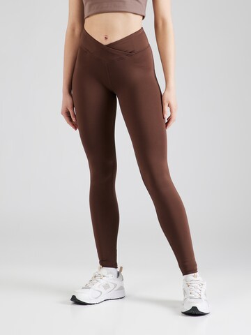 HKMX Skinny Sportbroek in Bruin: voorkant