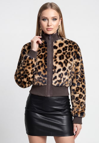 Veste mi-saison faina en marron : devant