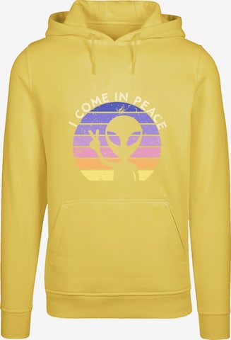 F4NT4STIC Hoodie 'Alien Peace Sunset' in Gelb: Vorderseite