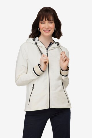 LAURASØN Zip-Up Hoodie in White: front