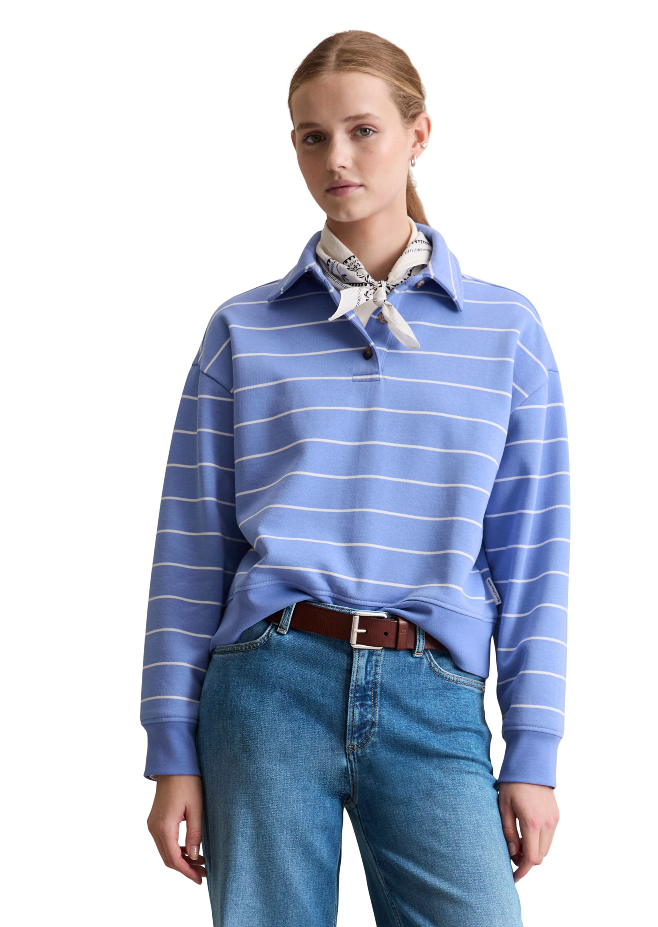 Marc O'Polo DENIM Sweatshirt in Blau: Vorderseite