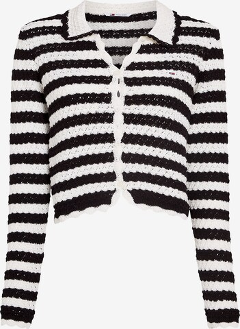 Tommy Jeans Knit Cardigan in White: front